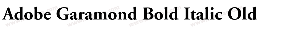 Adobe Garamond Bold Italic Oldstyle Figures字体转换